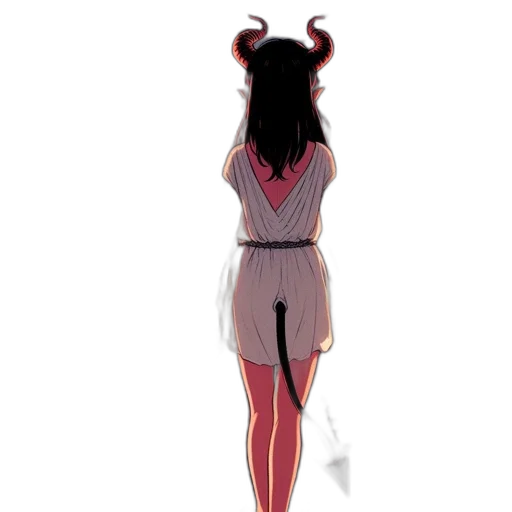dress, creature, staff, mask transparent PNG cut-out