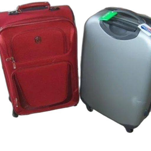 robot, red, suitcase, matching transparent PNG cut-out