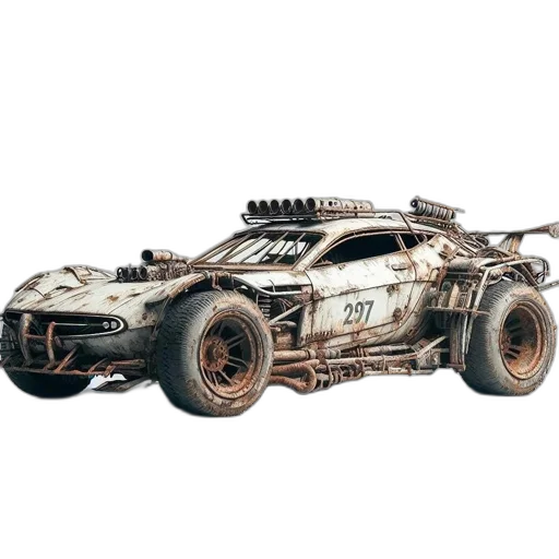 car, weapon, concept art, 3d render transparent PNG cut-out