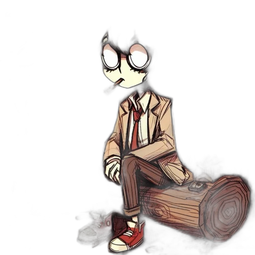 robot, jacket, staff, mask transparent PNG cut-out