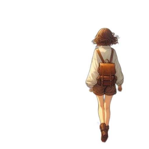 dress, jacket, umbrella, staff transparent PNG cut-out