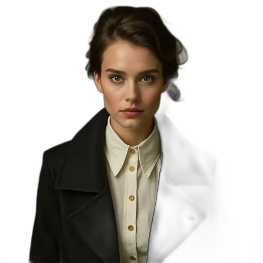 jacket, face, dress, jewelry transparent PNG cut-out