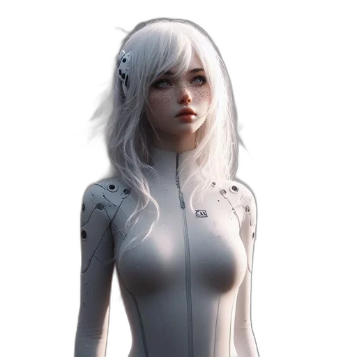 robot, dress, jacket, face transparent PNG cut-out