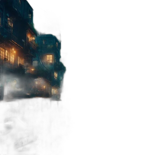 building, concept art, 3d render, fantasy art transparent PNG cut-out