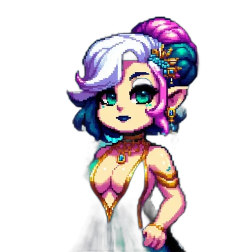 dress, pixel art, fantasy art, concept art transparent PNG cut-out