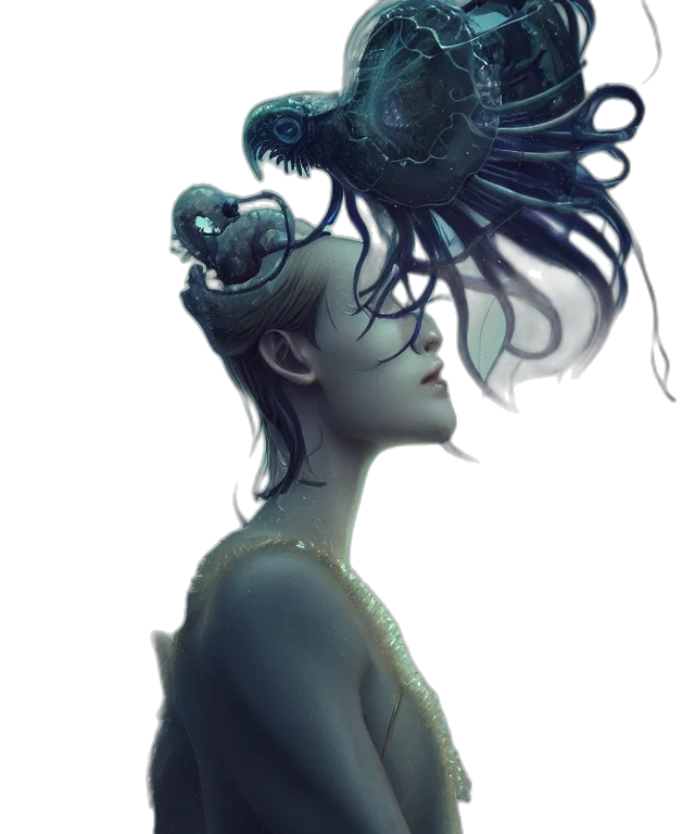 crown, mask, creature, dress transparent PNG cut-out