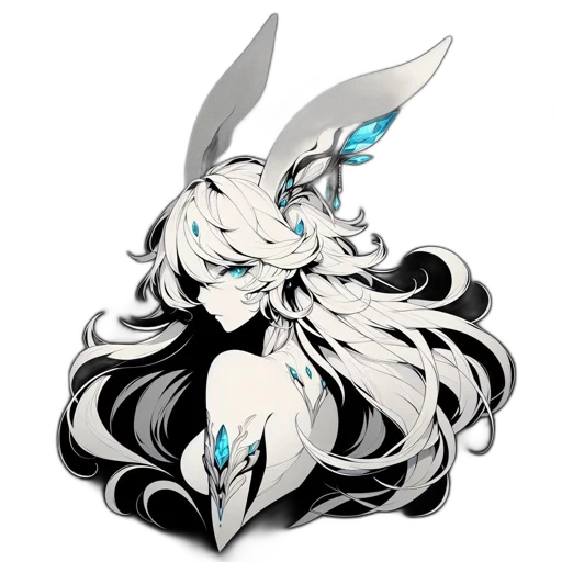 hair, dragon, staff, crown transparent PNG cut-out