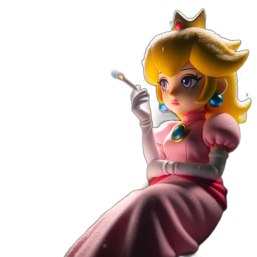 dress, crown, staff, 3d render transparent PNG cut-out