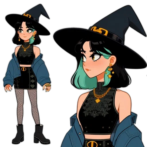 hat, jacket, dress, concept art transparent PNG cut-out