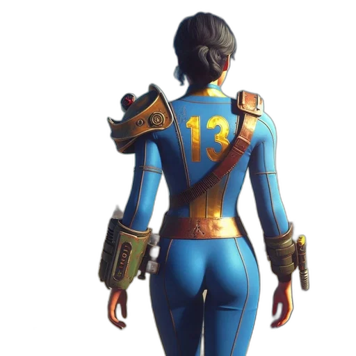 jacket, staff, robot, weapon transparent PNG cut-out