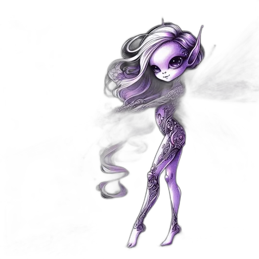 dress, robot, staff, creature transparent PNG cut-out