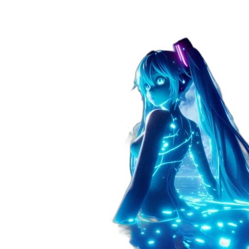 dress, robot, creature, hair transparent PNG cut-out