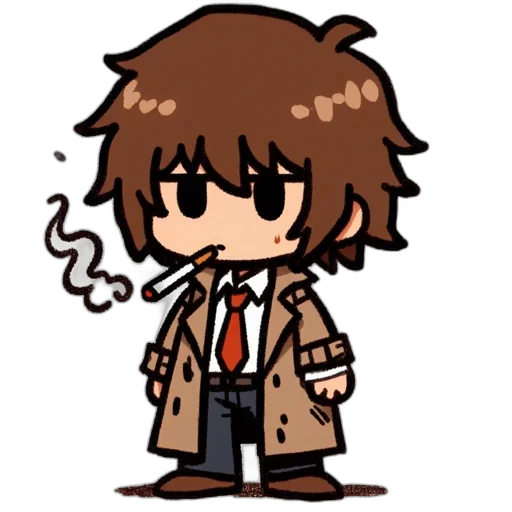 jacket, staff, creature, animal transparent PNG cut-out