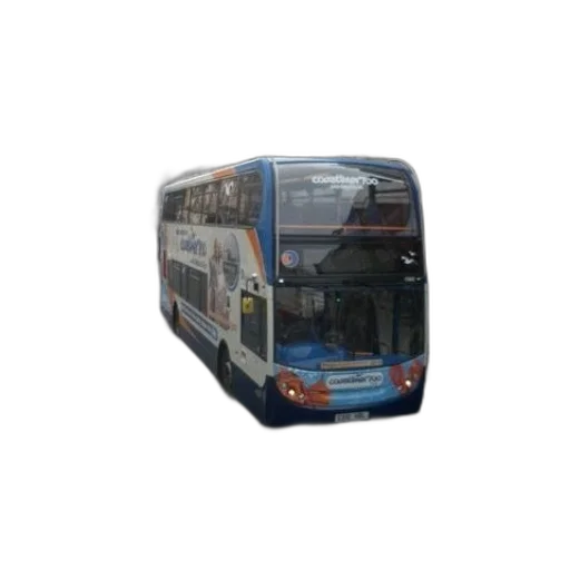 staff, 3d render, photorealistic, double-decker transparent PNG cut-out