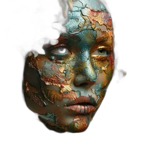 mask, face, robot, crown transparent PNG cut-out