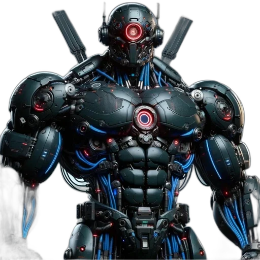 robot, weapon, concept art, comic book art transparent PNG cut-out