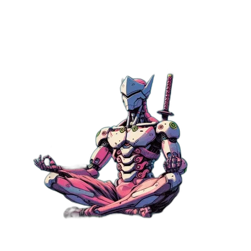 sword, robot, weapon, staff transparent PNG cut-out