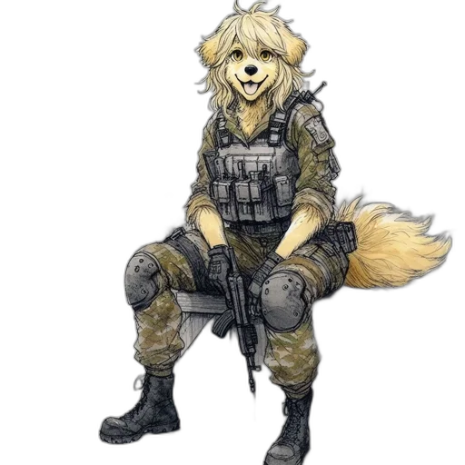 staff, weapon, animal, jacket transparent PNG cut-out