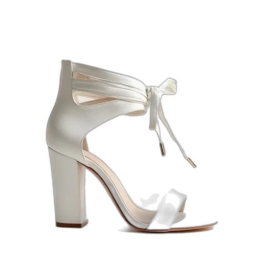 shoes, white, leather, high transparent PNG cut-out