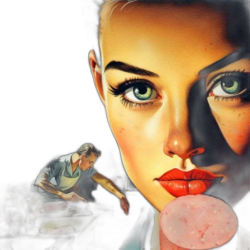 face, photorealistic, comic book art, concept art transparent PNG cut-out