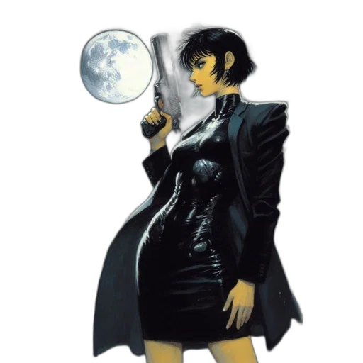 jacket, staff, dress, concept art transparent PNG cut-out