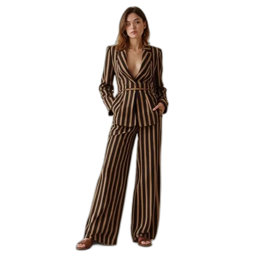 jacket, dress, earth tones, woman transparent PNG cut-out