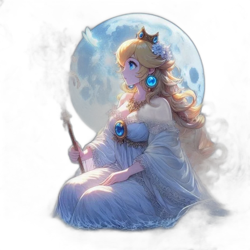 dress, staff, crown, sword transparent PNG cut-out