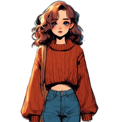 jacket, hair, dress, face transparent PNG cut-out