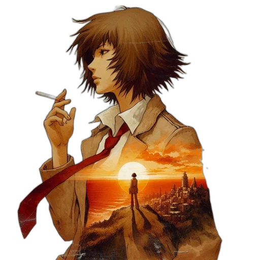 staff, jacket, concept art, anime transparent PNG cut-out