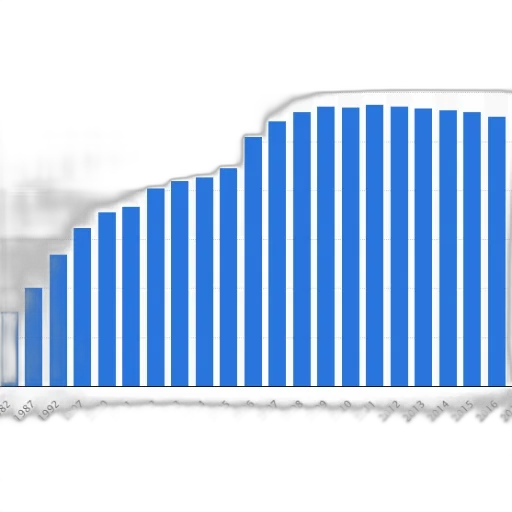3d render, blue, bar, graph transparent PNG cut-out