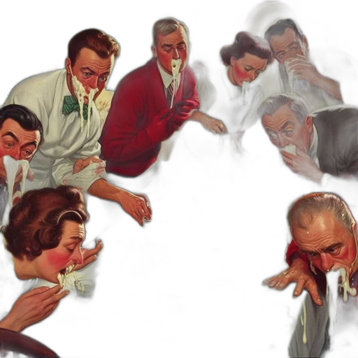 concept art, fire, people, gather transparent PNG cut-out