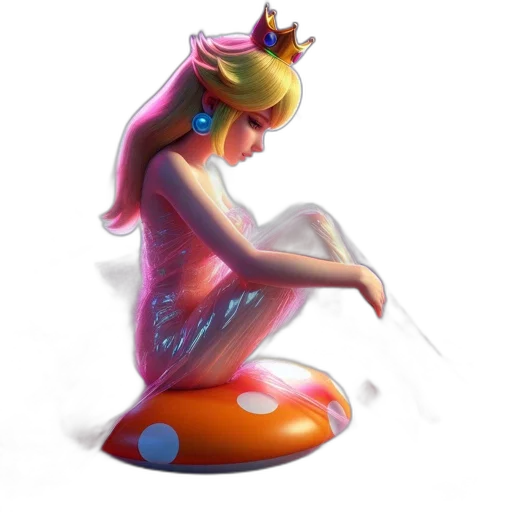 crown, dress, concept art, 3d render transparent PNG cut-out