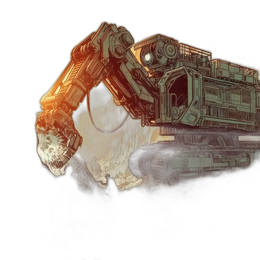weapon, robot, car, concept art transparent PNG cut-out