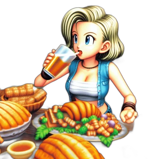 food, pixel art, concept art, 3d render transparent PNG cut-out