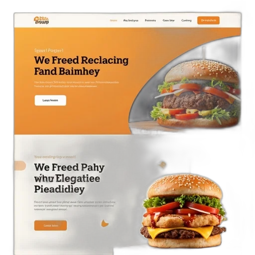 food, 3d render, landing, page transparent PNG cut-out