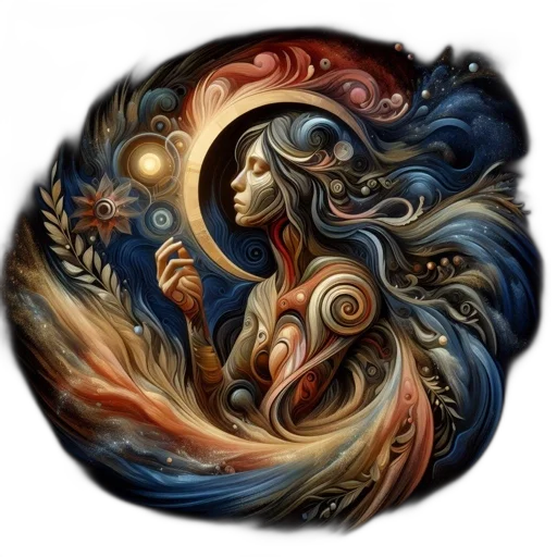 dragon, hair, jewelry, mask transparent PNG cut-out