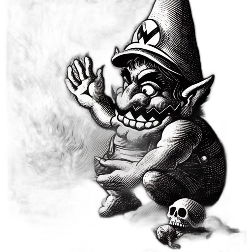 staff, mask, creature, hat transparent PNG cut-out