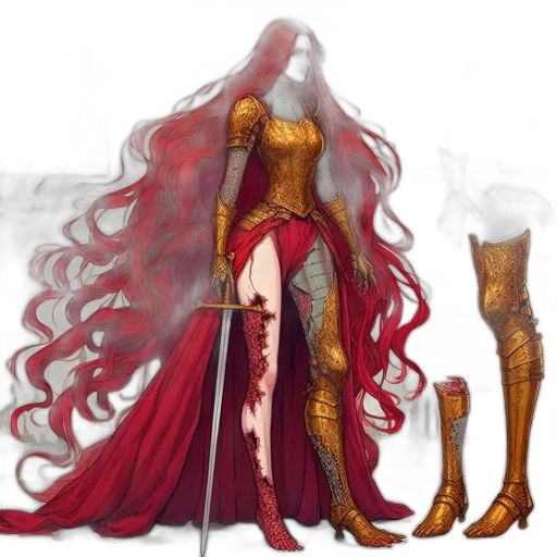 dress, staff, concept art, fantasy art transparent PNG cut-out
