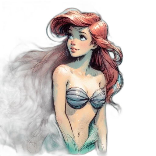 dress, watercolor, fantasy art, concept art transparent PNG cut-out