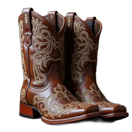 shoes, pair, cowboy, boots transparent PNG cut-out