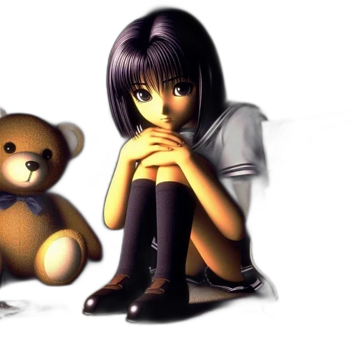 photorealistic, 3d render, concept art, anime transparent PNG cut-out
