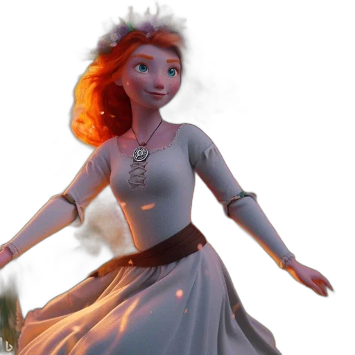 dress, crown, 3d render, concept art transparent PNG cut-out