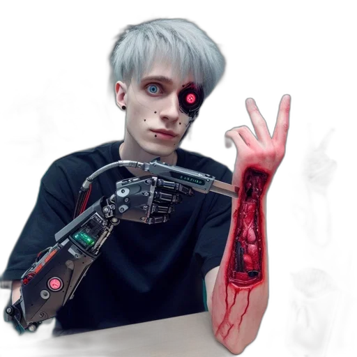 robot, weapon, creature, cyberpunk transparent PNG cut-out