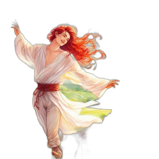 dress, fantasy art, concept art, watercolor transparent PNG cut-out