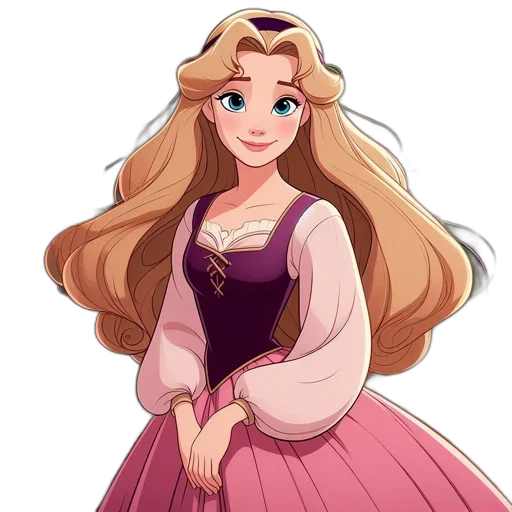 dress, crown, face, staff transparent PNG cut-out