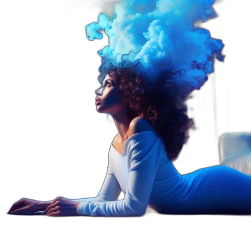 concept art, photorealistic, fire, blue transparent PNG cut-out