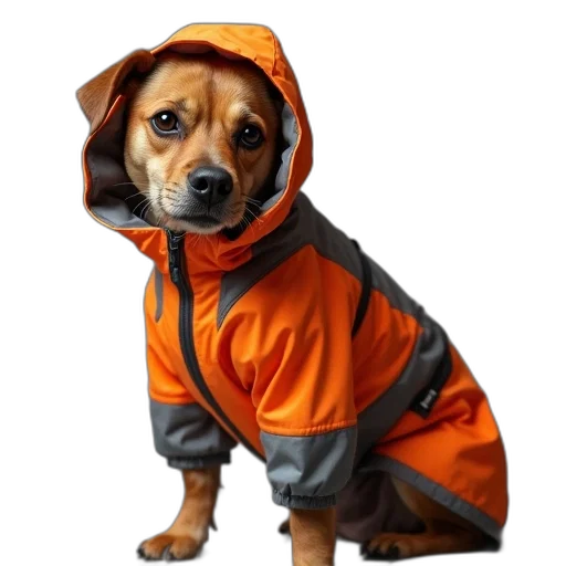 jacket, animal, umbrella, staff transparent PNG cut-out