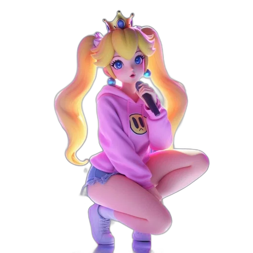 dress, crown, staff, 3d render transparent PNG cut-out