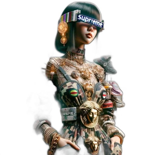 robot, weapon, jewelry, face transparent PNG cut-out