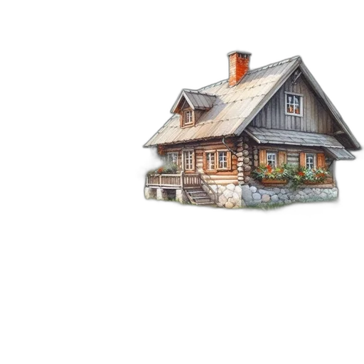 building, furniture, watercolor, concept art transparent PNG cut-out